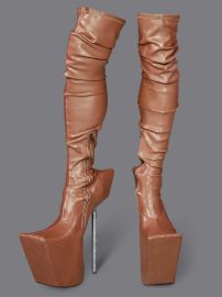 METAL DRAGON THIGH HIGH BOOTS WINDOWSEN at Karina Grimaldi